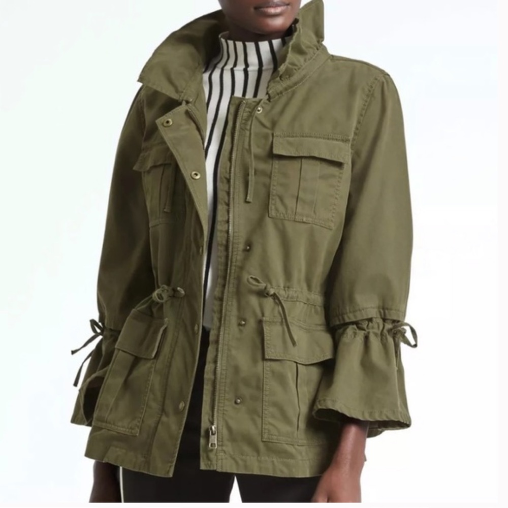 Banana Republic Olivia Palmero Surplus Jacket - olive green size large